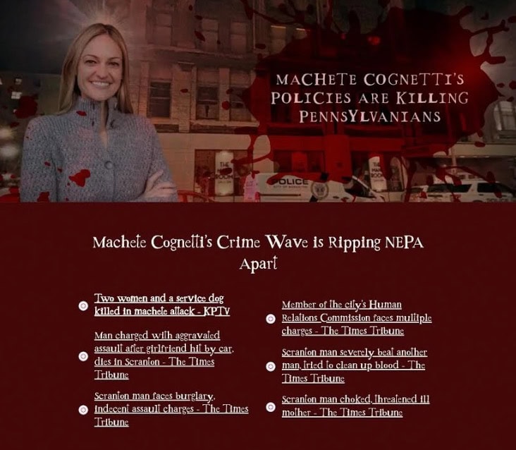 The NRCC's "Machete Cognetti" website.
